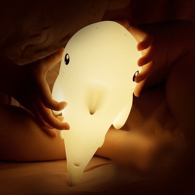 Squishy Silicone Shark LED Night Light - Perfect Gift for Kids and Girls