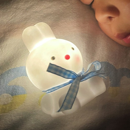 Squishy Silicone Blue Bunny LED Lamp - Perfect Gift for Kids and Girls