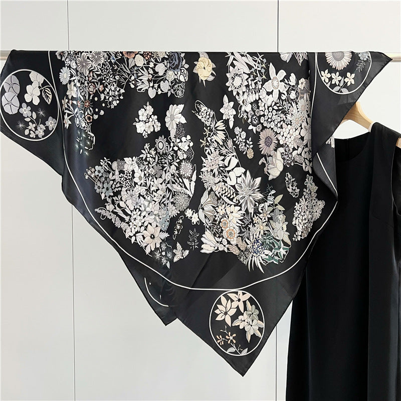 Flora Foulard (110cm - 100% Seta)