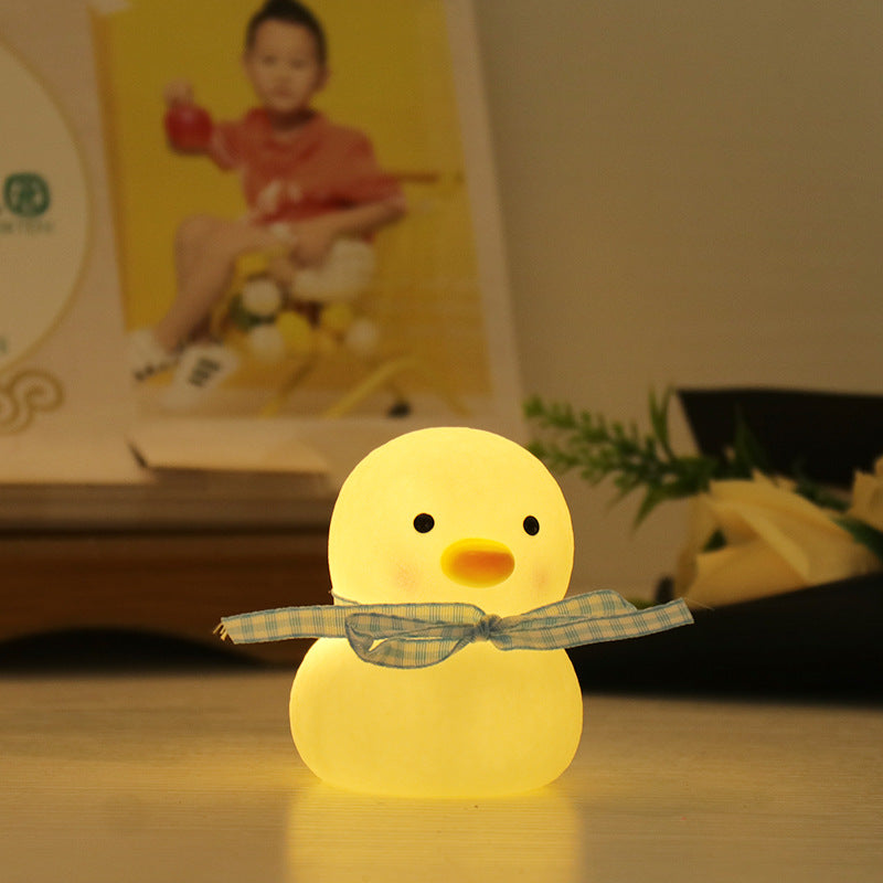 Squishy Silicone Duck Mini LED Lamp - Perfect Gift for Kids and Girls