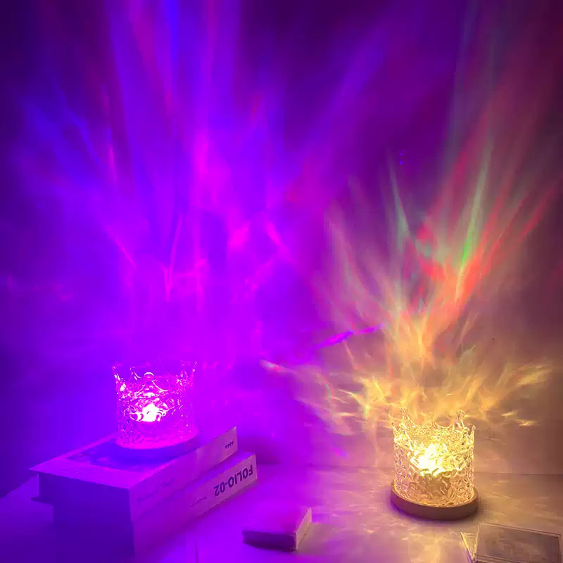 Crown Style Lamp Ocean Wave Projector Atmosphere Light