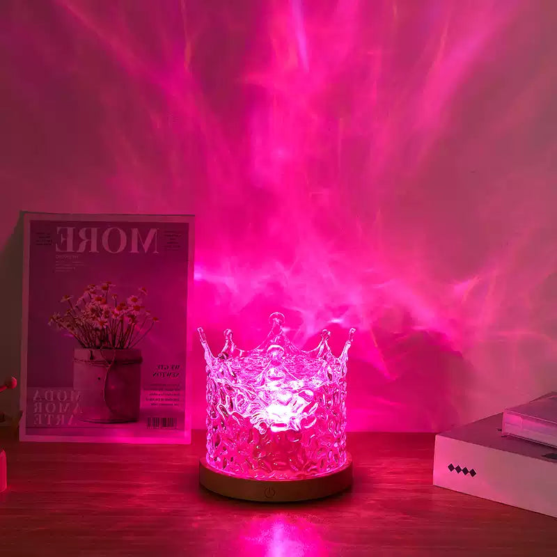 Crown Style Lamp Ocean Wave Projector Atmosphere Light