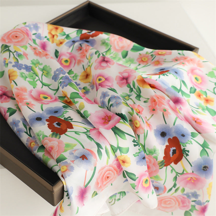 Floreas Foulard (100% Silk - 70cm)