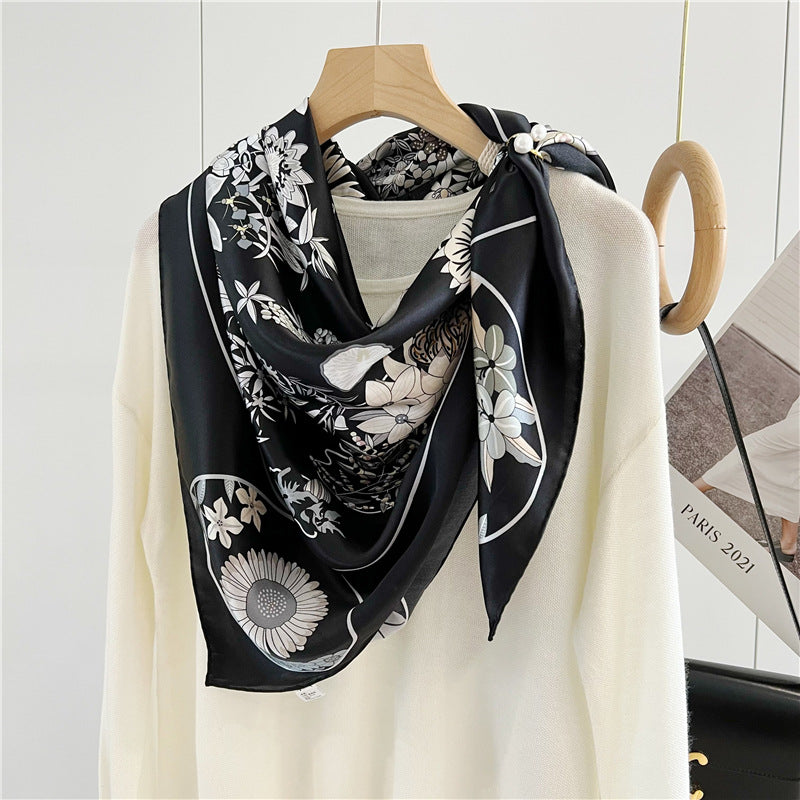 Flora Foulard (110cm - 100% Seta)