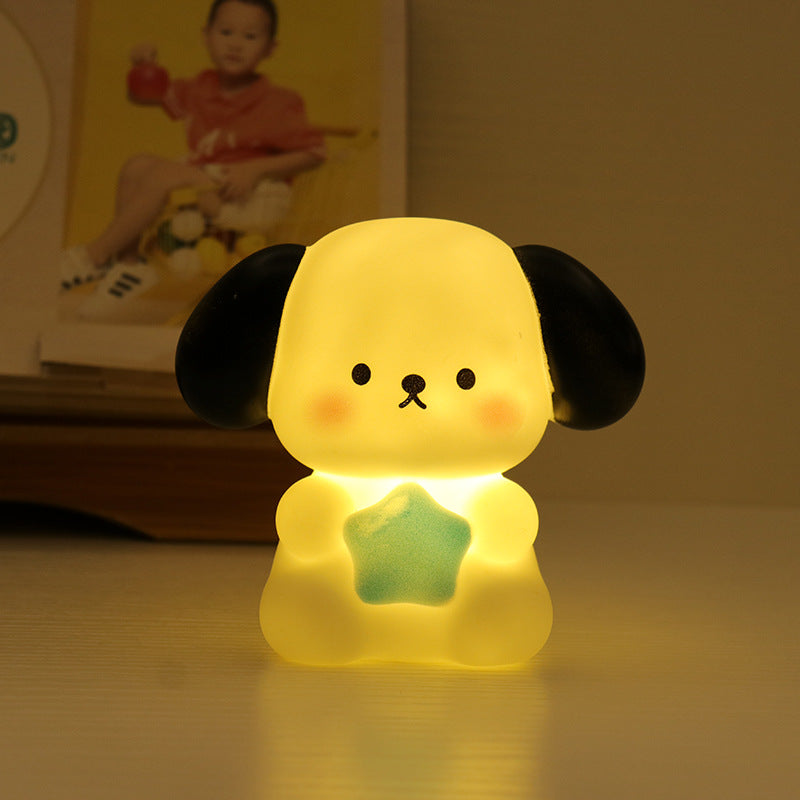 Squishy Silicone Blue Puppy LED Lamp - Perfect Gift for Kids and Girls