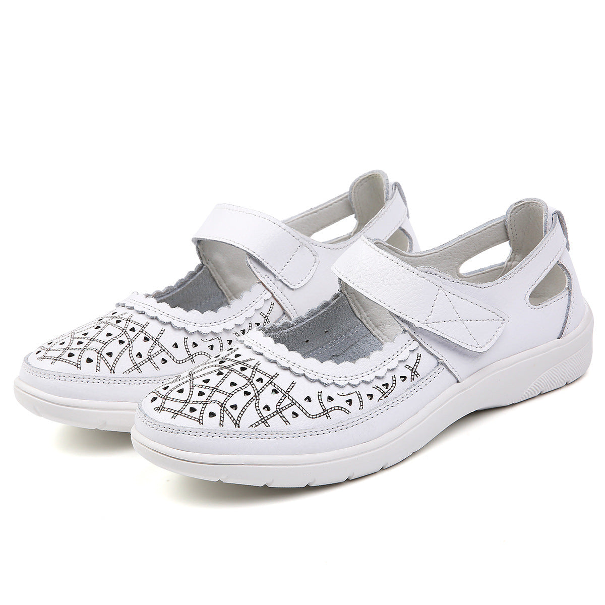 Owlkay Cutout Comfort Soft Sole Casual Shoes