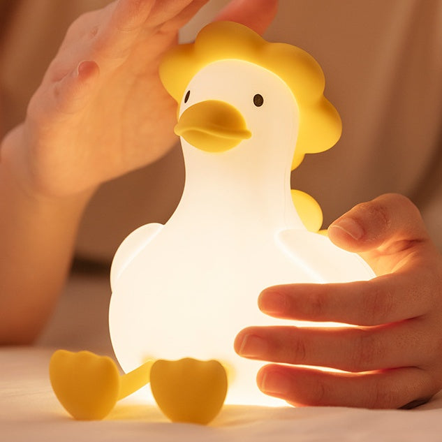 Squishy Silicone Hiking Duck LED Night Light - Cozy Gift for Kids and Girls