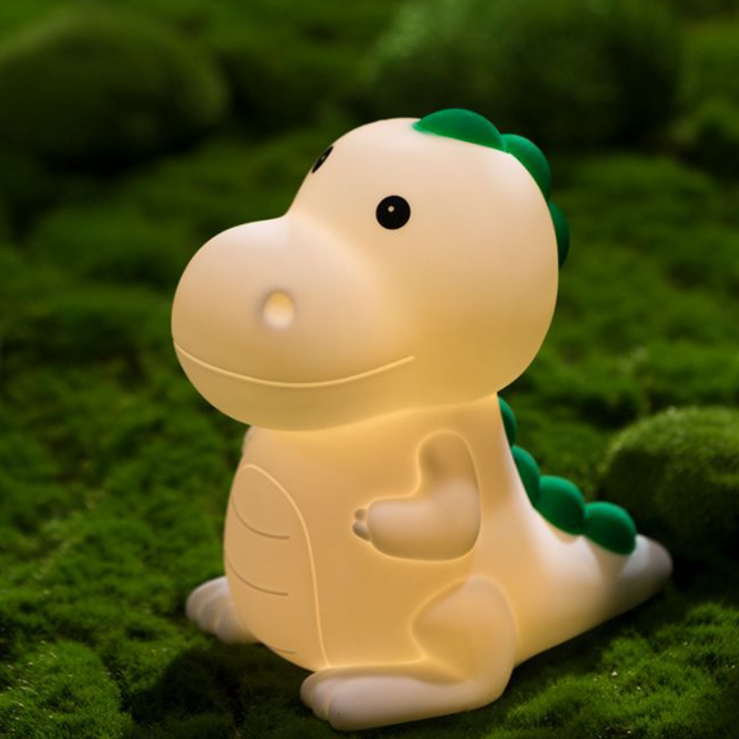 Squishy Silicone Dinosaur LED Night Light - Perfect Gift for Kids and Girls