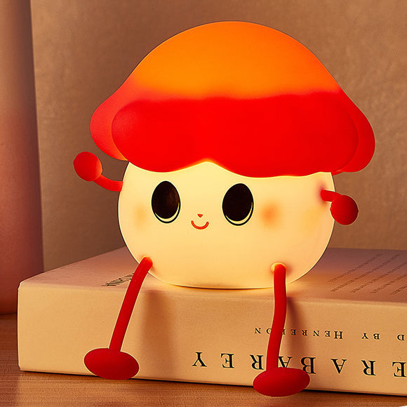 Adorable Mushroom Squishy Silicone Night Light - Perfect Gift for Kids and Girls