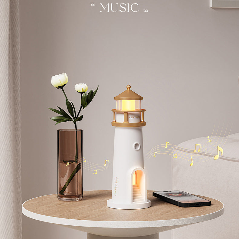 Lighthouse Speaker Bluetooth Lamp Moon Shadow Atmosphere Light Best Gift