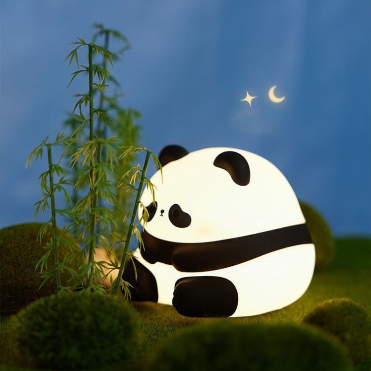 Squishy Silicone Charming Panda LED Night Light - Perfect Gift for Kids and Girls