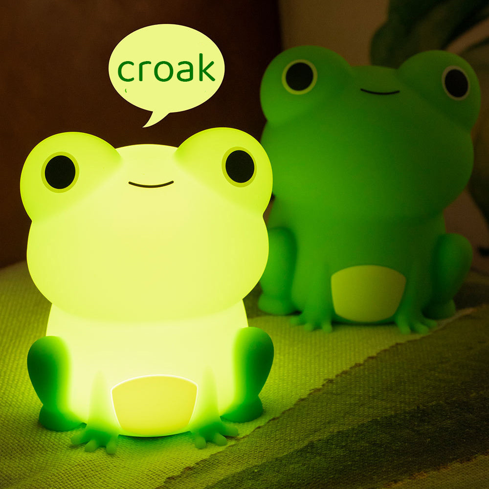 Squishy Silicone Peculiar Frog LED Night Light - Perfect Gift for Kids and Girls