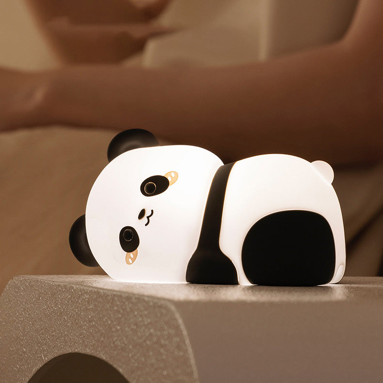 Squishy Silicone Naughty Panda LED Night Light - Perfect Gift for Kids and Girls