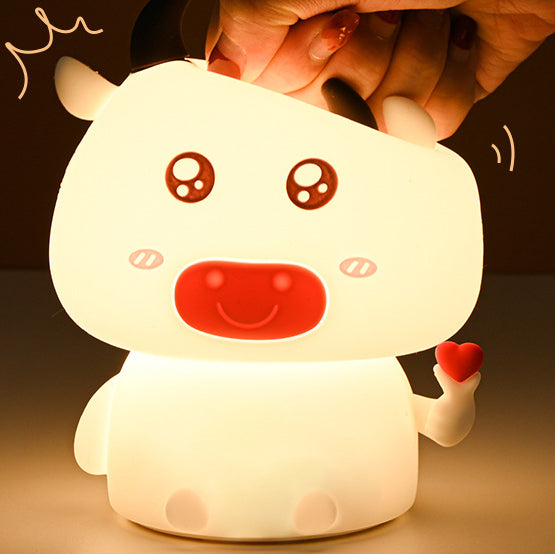 Cow Night Light LED Squishy Silicone Lamp Best Gift for Baby and Girl