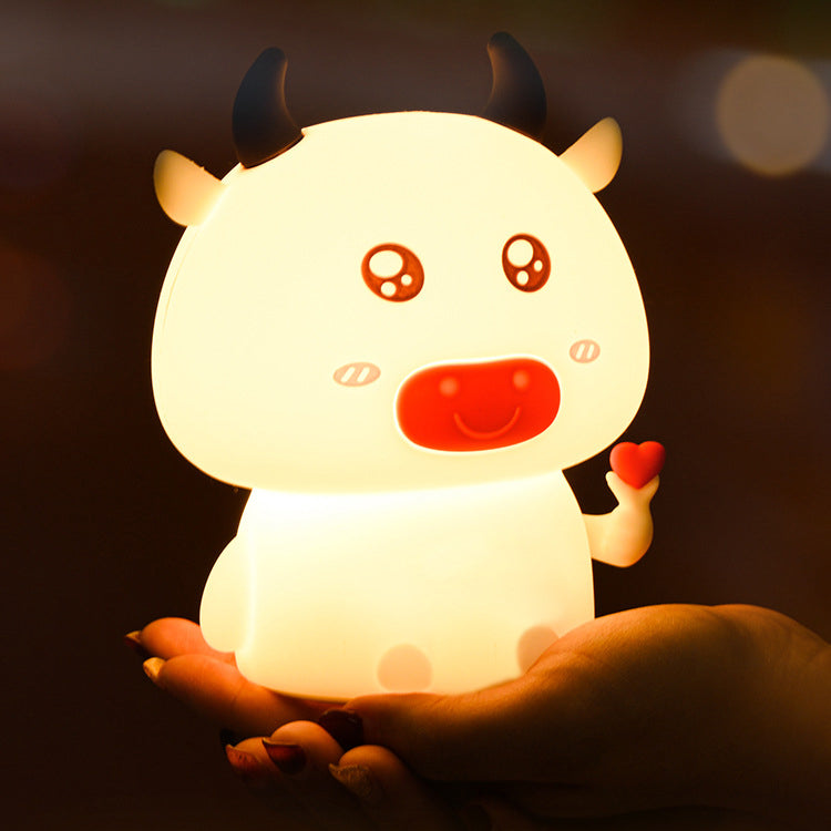 Cow Night Light LED Squishy Silicone Lamp Best Gift for Baby and Girl