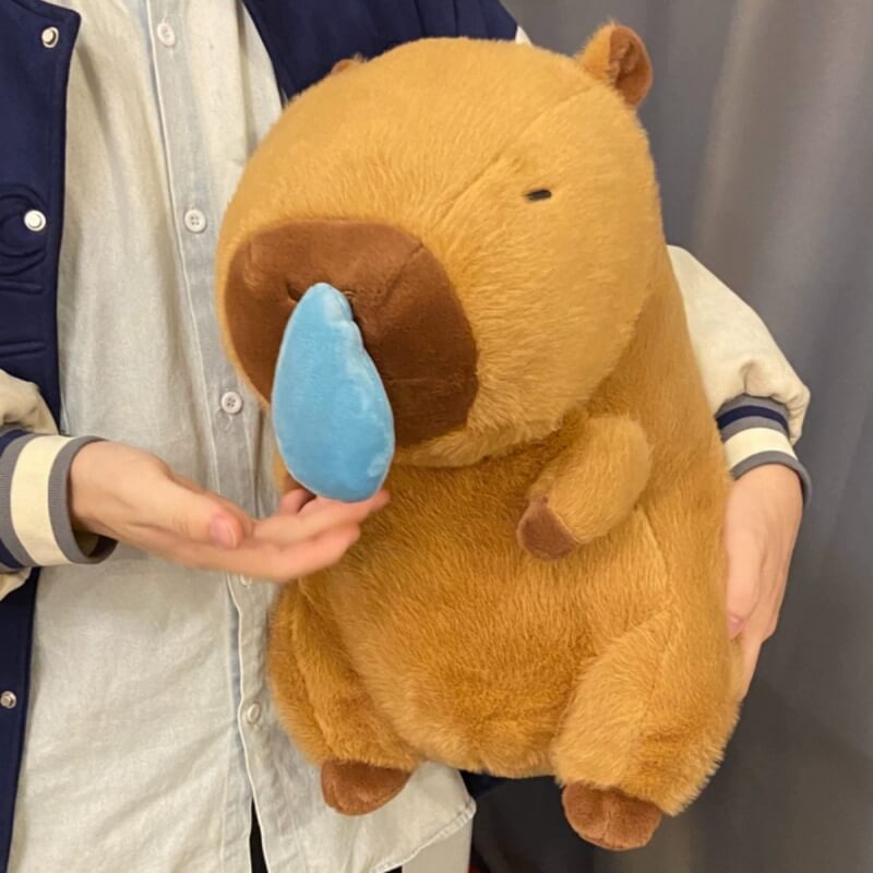 Cuteee Family Amusing Snot-nosed Capybara Plush Kawaii Animal Plushies Squishy Pillow Toy Capybara Cuddly Toy