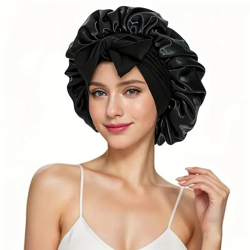 Smooth-Night by Centuras Premium™ (Double Layer Hair Bonnet with Magic Tie Band)