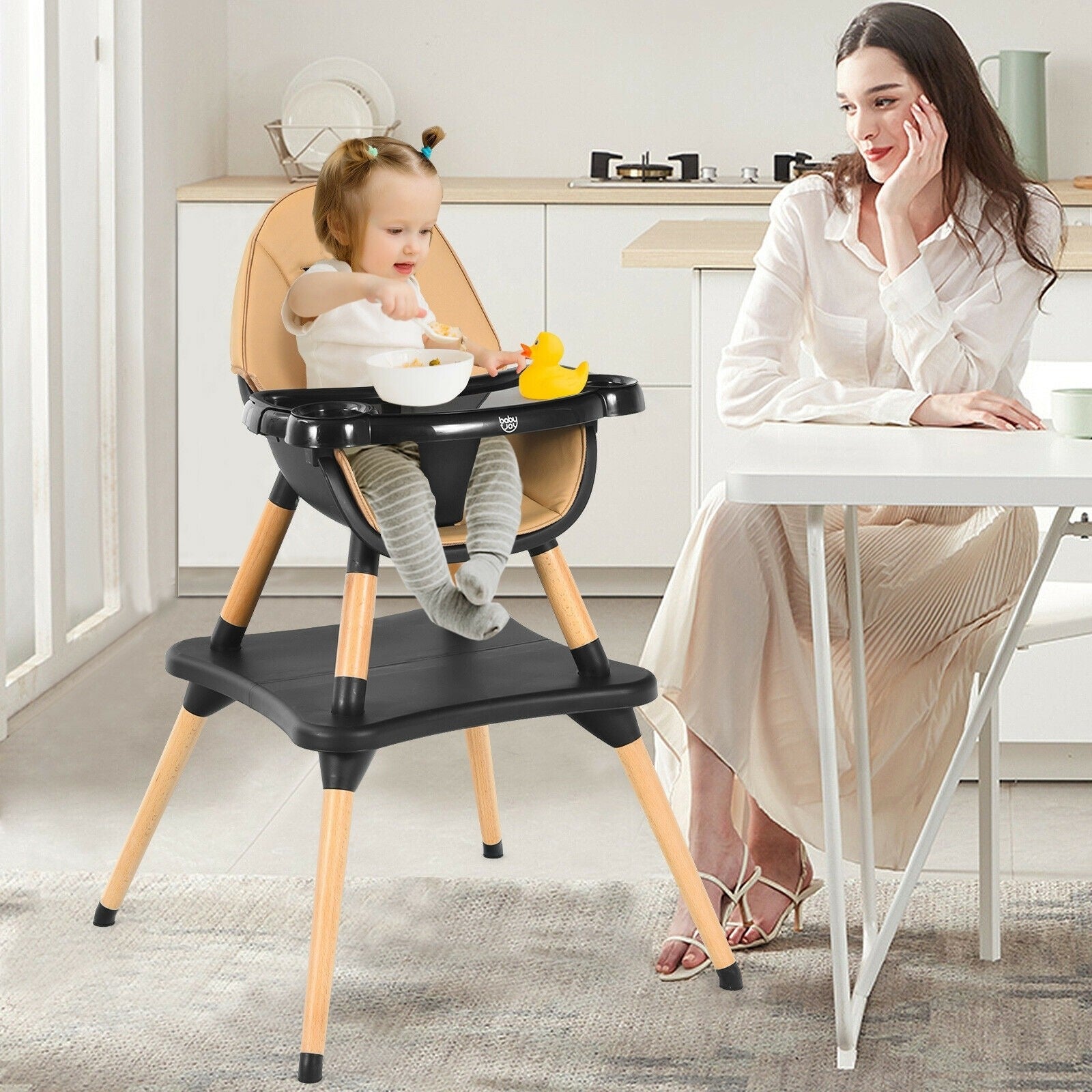 Babyjoy 5-in-1 High Chair - Coffee