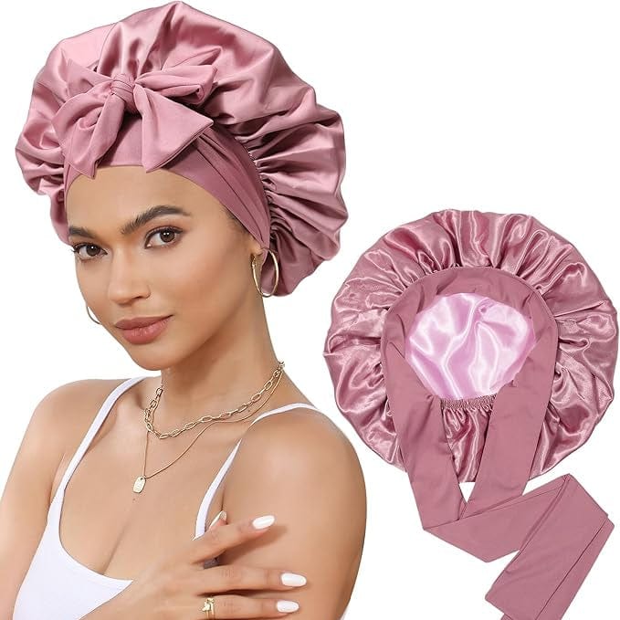 Smooth-Night by Centuras Premium™ (Double Layer Hair Bonnet with Magic Tie Band)