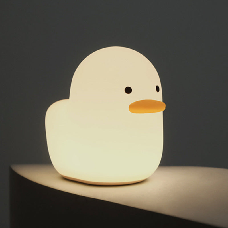 Squishy Silicone Duck LED Night Light - Perfect Gift for Kids and Girls