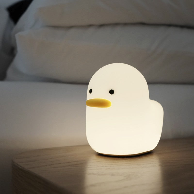 Squishy Silicone Duck LED Night Light - Perfect Gift for Kids and Girls