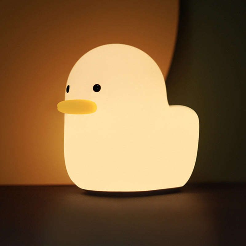 Squishy Silicone Duck LED Night Light - Perfect Gift for Kids and Girls